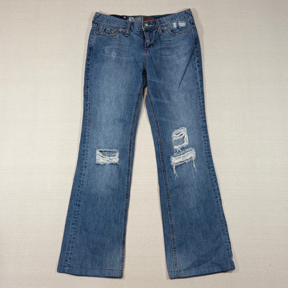 Vintage Mossimo Supply Co Premium Denim Bootcut Distressed Jeans Size 30x29 y2k